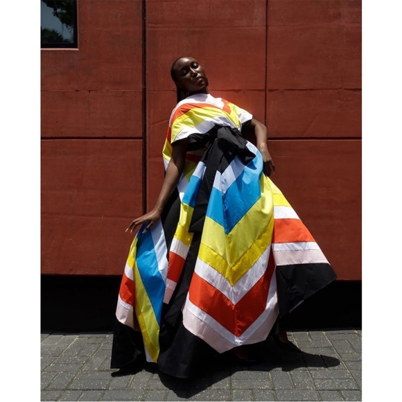 Brand New Christopher John Rogers Striped Gown - Picture 4 of 8